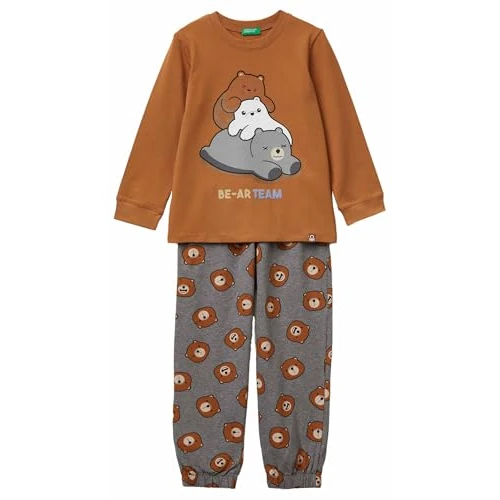 United Colors of Benetton Pig(Maglia+Pant) 3dke0p09g Set di Pigiama Bambini e Ragazzi