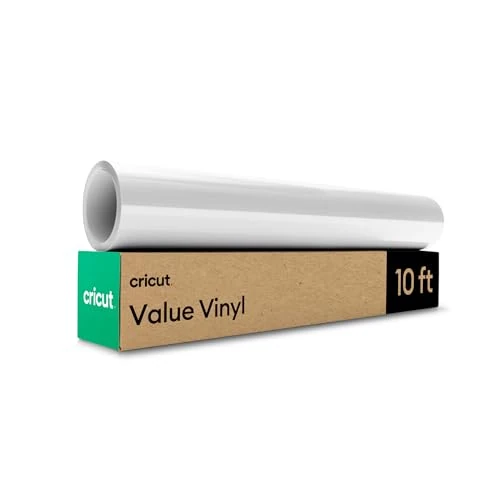 Beperkte aanbieding: Cricut Zelfklevende vinylfolie, plotterfolie, vinyl permanente rol, zelfklevende folie (30,5 x 3 m, glanzend wit) van 10.16 EUR naar 10.16 EUR (besparing 0%)