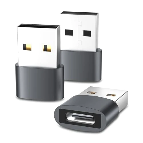 YISH USB C do USB Adaptera- 3pakiet USBC Female to USBA Mężczyzna 100W Szybkie ładowanie i 480 Mbps Typu C z A Przetwornikiem dla konwertera Ładowarka USB Komputer Laptop Tabletka Smartfon Słuchawki