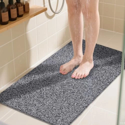 Offerta a tempo: COSYLAND Tappeto Doccia Antiscivolo 40x80cm – Tappetino Doccia Antiscivolo in PVC Morbido, Senza Ventose, con Drenaggio Rapido, Comfort per Piedi, per Bagno, Anziani e Bambini, Nero e Bianco - 15% da 12.90 € a 10.97 €