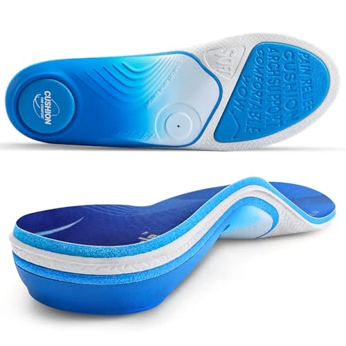 PCSsole Pro Orthotic Insoles (Gen 2) – Heavy Duty 240+ lbs Arch Support Shoe Insert for Flat Feet & Heel Pain Relief – All-Day Standing Comfort