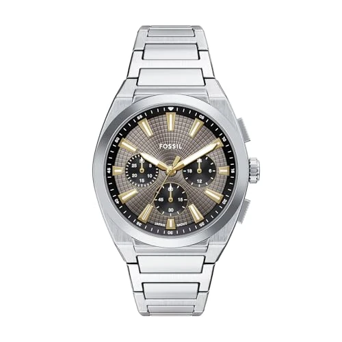 Offerta a tempo: Fossil Orologio Everett da uomo, Movimento cronografo al quarzo con cinturino in acciaio inossidabile o in pelle - 0.00% da 219.00 € a 219.00 €