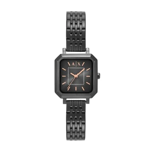 Limited-time offer: Armani Exchange Watch for Women, Quartz Three Hand Movement and 27 mm Case Size with Stainless Steel Strap, GreyDark from 149.00 £ to 99.60 £ (save 33.15%)