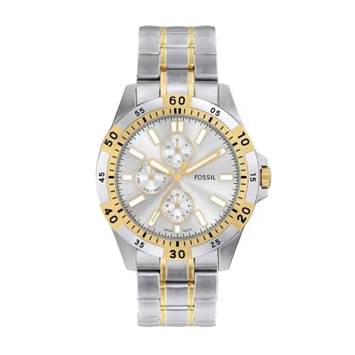 Offerta a tempo: Fossil Garrett Orologio Uomo, Movimento Multifunzione al Quarzo con cinturino in acciaio inossidabile o pelle - 45% da 189.00 € a 103.14 €