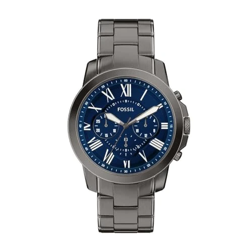 Limited-time offer: Fossil Grant Watch for Men, Quartz Chronograph Movement with Stainless Steel Strap from 179.00 £ to 61.20 £ (save 66%)