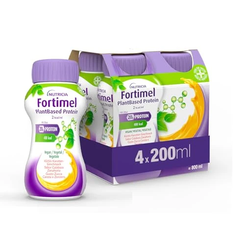 Offerta a tempo: NUTRICIA FORTIMEL PLANTBASED PROTEIN - Supplemento Ipercalorico - 4 Pezzi x 200ml — 45% da 19,59 € a 10,69 €
