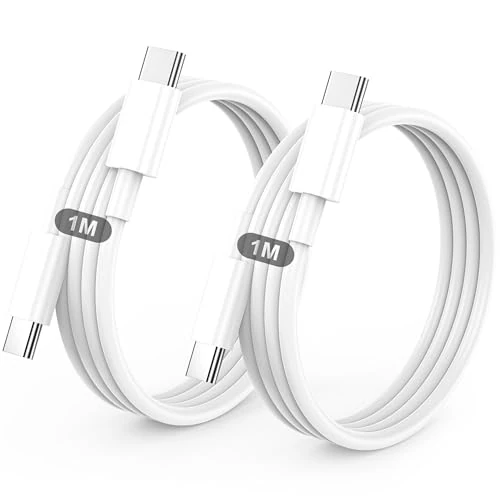 Offerta a tempo: Cavo USB C to USB C,[2Pezzi-1M+1M] 60W Cavo USB Type C Ricarica Rapida Per IPhone 17/Air/Pro/Pro Max/16/15/Pro/Pro Max/Plus/Per Samsung Galaxy S25 S24 S23 S22,Per iPad Pro/Air/Mini/Per MacBook Air/Pro - 5% da 7.99 € a 7.59 €