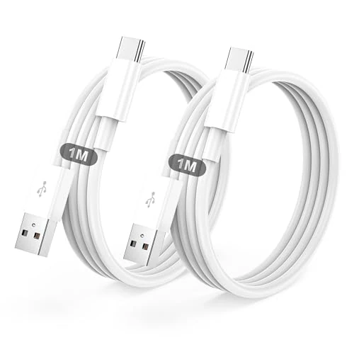 USB-kabel type C, voor originele snellaadkabel, 2 stuks, 1 meter + 1 meter, voor iPhone 16/Pro/Plus/Pro Max/15/Pro/Plus/Pro Max, voor Samsung Galaxy S24/S23+/Ultra/S22/A53/A54/iPad Pro/Air/MacBook Air