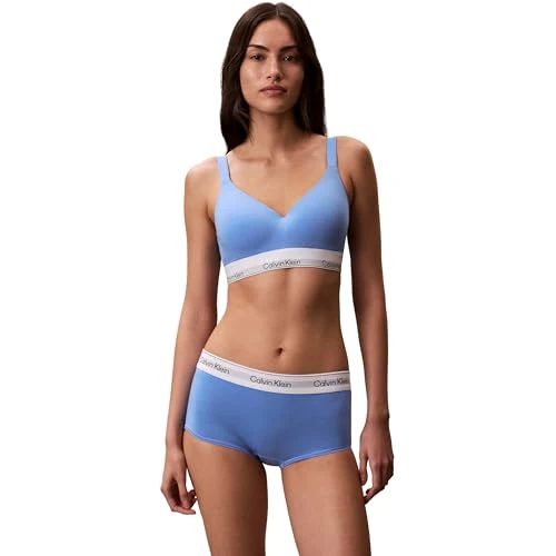 Offerta a tempo: Calvin Klein Donna Bralette Lift con Fascia con Logo, Blu (Blue Descent), M - 14% da 33.89 € a 28.99 €
