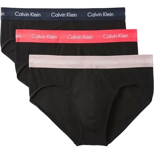 Offerta a tempo: Calvin Klein Uomo Slip Hipster Confezione da 3 Intimo, Nero (Black W Shoreline WB/Black W Fresh), XS - 38% da 44.90 € a 27.92 €