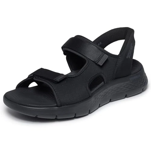 Oferta limitada: Skechers Sandalias Go Walk Flex para hombre, Tela negra y lima, 44 EU de 74.95 € a 52.47 € (ahorro 30%)