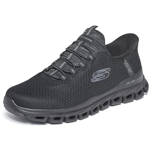 Offerta a tempo: Skechers Uomo Glide-Step Noxus Slip-In ALLENATRICE, Black Mesh/Pu, 46 EU - 44% da 84.95 € a 47.99 €
