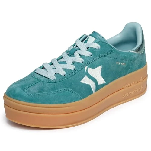 Offerta a tempo: Skechers Women's Academy Hi Elevated Essence Sneaker, Verde, 8 UK - 64% da 74.95 € a 26.66 €