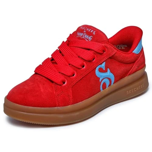 Oferta limitada: Skechers Courtside Cali Girlz - Tenis para Mujer, Color Rojo, Talla 3.5 de 89.95 € a 36.12 € (ahorro 60%)