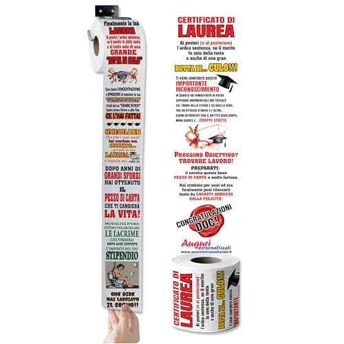 Offerta a tempo: Carta Igienica Laurea “Ai posteri l'ardua sentenza ” - 0.00% da 11.99 € a 11.99 €