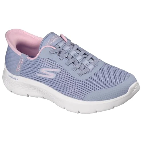 Skechers Dames GO Walk Flex Grand Entry Sneaker, paars, 5.5 UK