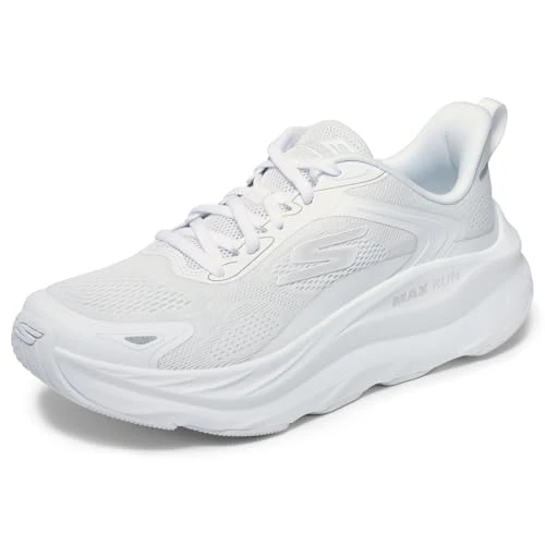 Zeitlich begrenztes Angebot: Skechers Damen Max Run Pacewave Turnschuhe, White Synthetic/Trim, 37.5 EU von 99.95 € auf 69.25 € (31% Rabatt)