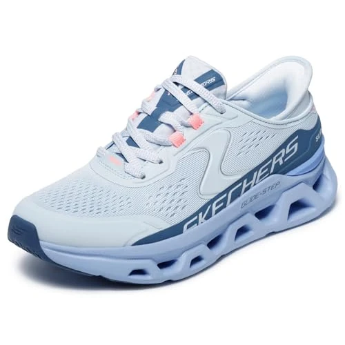 Offerta a tempo: Skechers Glide-Step Altus Slip-On Donna, Blu Chiaro Sintetico Mesh Blue Trim, 37.5 EU - 24% da 114.95 € a 87.00 €
