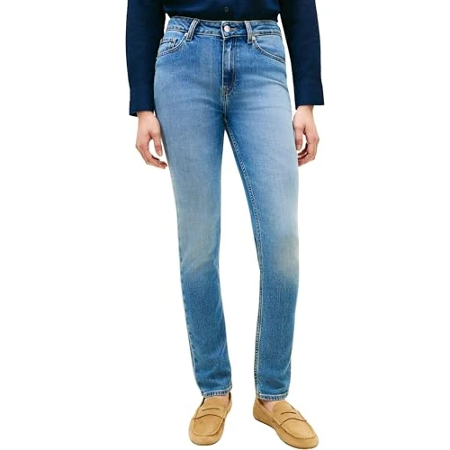 Oferta limitada: Tommy Hilfiger Vaqueros Mujer Finn Slim Cintura Media, Azul (Finn), 28W/30L de 129.90 € a 57.24 € (ahorro 56%)