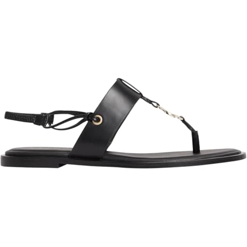 Offerta a tempo: Calvin Klein Donna Sandali Round Flat Infradito, Beige (Triple Black), 37 - 46% da 109.90 € a 59.11 €
