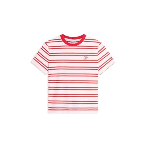 Offerta a tempo: Tommy Hilfiger Maglietta da Donna TH Script Reg C-Nk SS Ww0Ww47809, Rosa, XS - 35% da 39.90 € a 25.99 €
