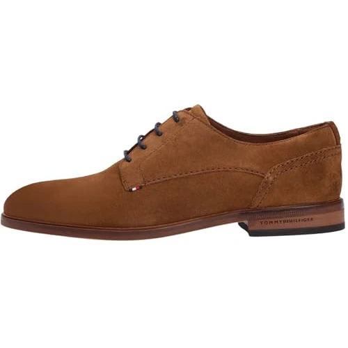 Zeitlich begrenztes Angebot: Tommy Hilfiger Herren Derby Schuhe aus Veloursleder, Braun (Coconut Grove), 44 von 139.90 € auf 74.04 € (47% Rabatt)