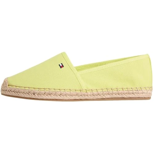 Offerta a tempo: Tommy Hilfiger Donna Espadrillas Flag Canvas con Logo, Verde (Lime Zing), 40 - 8% da 42.69 € a 39.29 €