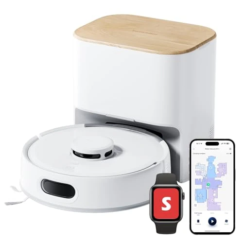 Offre limitee: SwitchBot Robot aspirateur K11+ avec serpillère, Puissance d'aspiration 6000 Pa, 90 Jours de récupération de la poussière, vidange Automatique, cartographie Intelligente LDS, Design Fin de 3,6 de 259.99 EUR a 199.99 EUR (economie 23%)