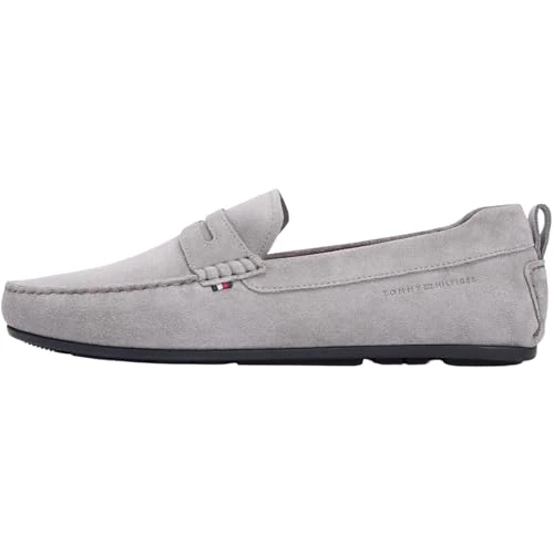 Oferta limitada: Tommy Hilfiger Core Hilfiegr Suede Driver FM0FM05789 - Zapatos de Conductor para Hombre, Gris (Gris Universal), 10.5 de 139.90 € a 139.90 € (ahorro 0.00%)