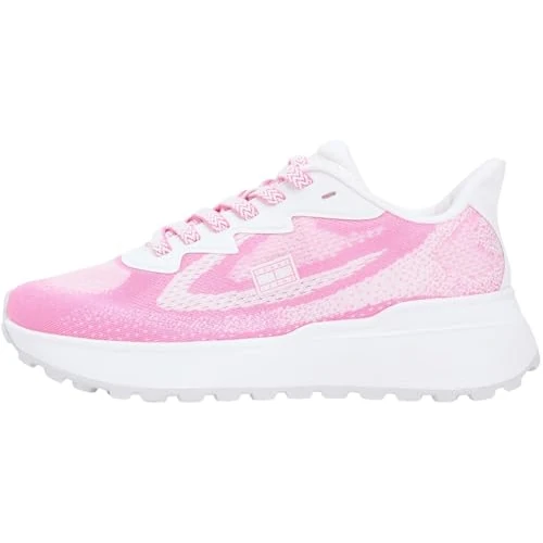 Zeitlich begrenztes Angebot: Tommy Jeans Damen Runner Sneaker Sporty Knit mit Mesh-Jacquard, Rosa (Ecru/Synthetic Blush), 36 von 65.52 € auf 65.52 € (0.00% Rabatt)