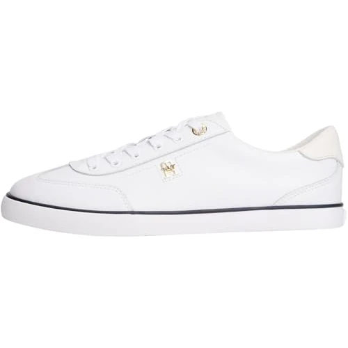 Zeitlich begrenztes Angebot: Tommy Hilfiger Damen Vulcanized Sneaker Chic Low Profile zum Schnüren, Weiß (White), 38 von 51.50 € auf 46.05 € (11% Rabatt)