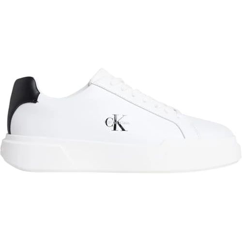 Zeitlich begrenztes Angebot: Calvin Klein Herren Chunky Cupsole Laceup LTH Ym0Ym01344 Low Top, Black (White/Black/White), 45 EU von 129.90 € auf 103.17 € (21% Rabatt)