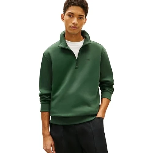 Oferta limitada: Tommy Jeans Sudadera con Cremallera Hombre Fleece con Cuello Medio, Verde (Shadow Pine), S de 46.30 € a 46.25 € (ahorro 0.11%)