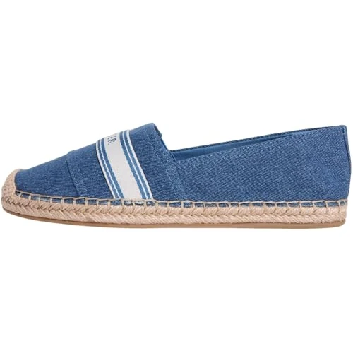 Zeitlich begrenztes Angebot: Tommy Hilfiger Damen Espadrilles Webbing aus Canvas, Blau (Denim), 38 von 69.90 € auf 39.89 € (43% Rabatt)