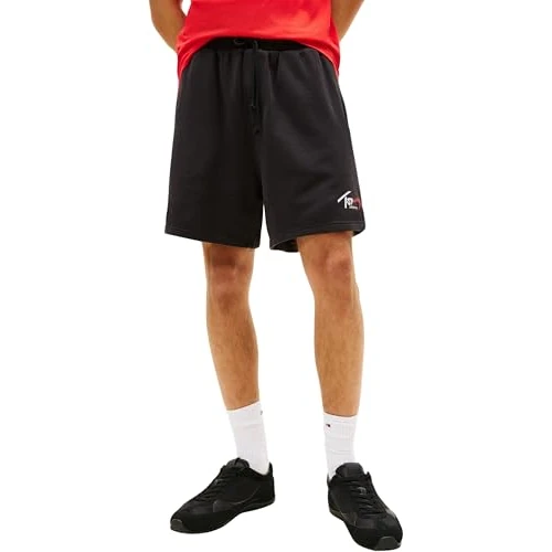 Offerta a tempo: Tommy Jeans Uomo Pantaloncini Lounge Signature Beach in Cotone, Nero (Black), XS - 45% da 59.90 € a 32.99 €