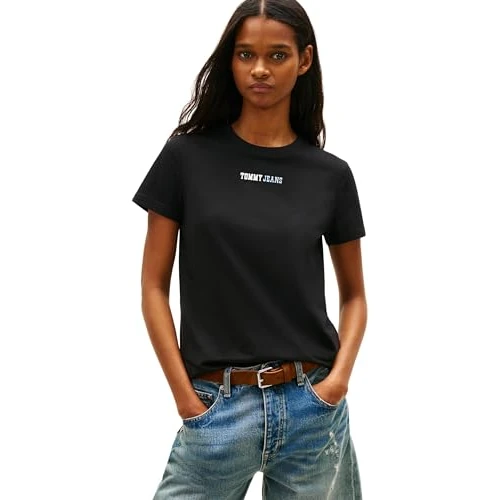 Offre limitée : Tommy Jeans T-Shirt pour Femme Tjw Reg Essential Logo 2 Tee Ext Dw0Dw21842 S/S, Noir (Noir), M de 23.92 € à 23.92 € (0.00% de remise)