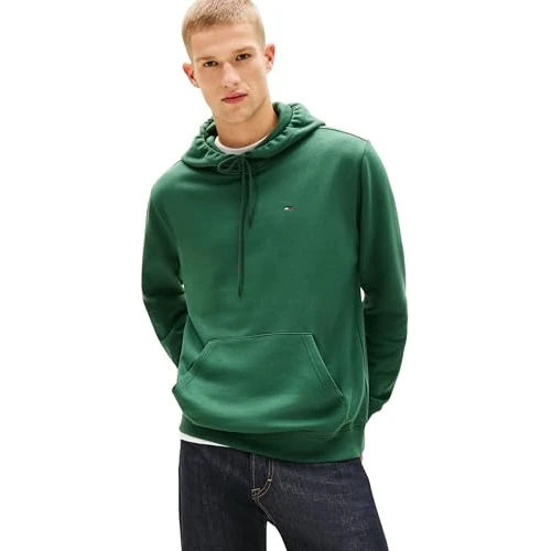Tommy Jeans Men's Tjm Reg S Flag Hoodie Dm0Dm20742 Pullover Hoodie, GREEN (Shadow Pine), XL