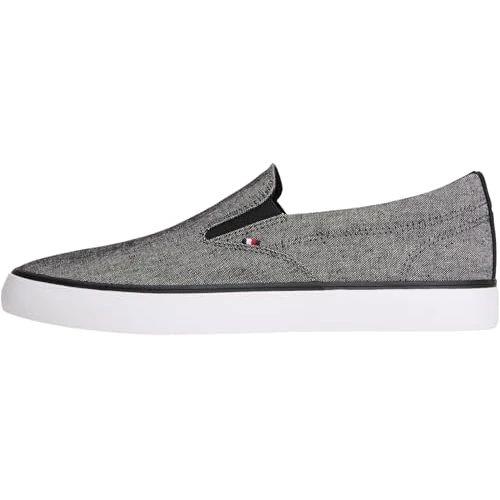 Offerta a tempo: Tommy Hilfiger Uomo Sneakers Vulcanizzate Harlem Slip On Senza Lacci, Nero (Black), 47 - 40% da 79.90 € a 48.32 €