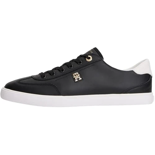 Offerta a tempo: Tommy Hilfiger Donna Sneakers Vulcanizzate Chic Low Profile con Lacci, Nero (Black), 36 - 12% da 60.99 € a 53.55 €