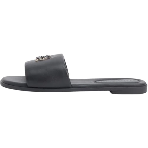Offre limitée : Tommy Hilfiger Mule en cuir Th Logo Hardware FW0FW09292 pour femme, noir (noir), 3,5 de 73.53 € à 44.00 € (40.16% de remise)