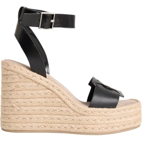 Offerta a tempo: Calvin Klein Donna Espadrillas Wedge con Cinturino alla Caviglia, Blu (CK Black), 40 - 38% da 101.67 € a 62.99 €
