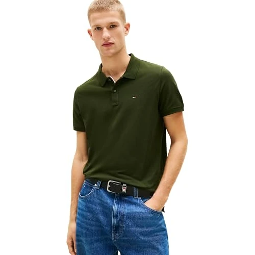 Tijdelijke aanbieding: Tommy Jeans Heren TJM Slim Placket Polo Ext Dm0Dm20676 S/S Polo, Groen (Kingston Green), S van 67.71 € naar 67.71 € (0.00% korting)
