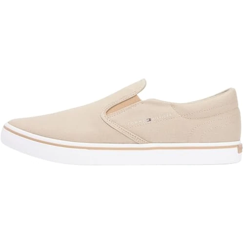 Zeitlich begrenztes Angebot: Tommy Hilfiger Herren Vulcanized Sneaker Core Slip On ohne Schnüren, Beige (Sandalwood), 40 von 69.90 € auf 34.00 € (51% Rabatt)