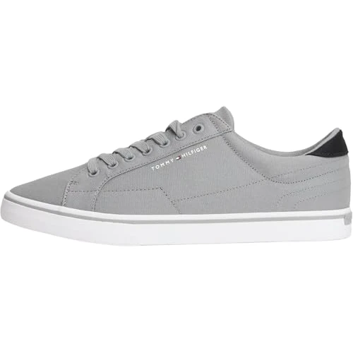 Offerta a tempo: Tommy Hilfiger Uomo Sneakers Vulcanizzate Long Lace Profilo Basso, Grigio (Universal Grey), 43 - 14% da 69.90 € a 59.90 €