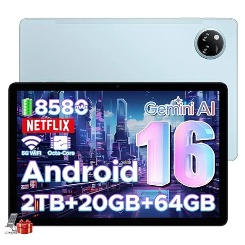 DOOGEE Tab A9+ Android 16 Tablet 11 Zoll, 20 GB (4 + 16) RAM + 64 GB/2 TB TF, 8580 mAh, WiFi5, 1280 x 800 IPS, Gemini AI, 13 MP + 5 MP, Tablet im Angebot Unisoc T7200 Octa Core/OTG/Face Unlock/Wide