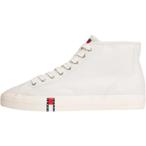 Offerta a tempo: Tommy Jeans Donna Sneakers in Tela Archive Profilo Medio, Avorio (Ivory), 42 - 35% da 79.90 € a 51.85 €
