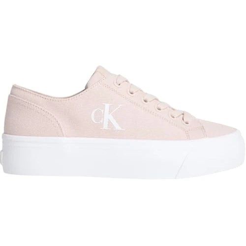 Limited-time offer: Calvin Klein Women’s Vulcanised Trainers Flatform Low Top, Pink (Whisper Pink), 5 from 75.00 £ to 45.00 £ (save 40%)