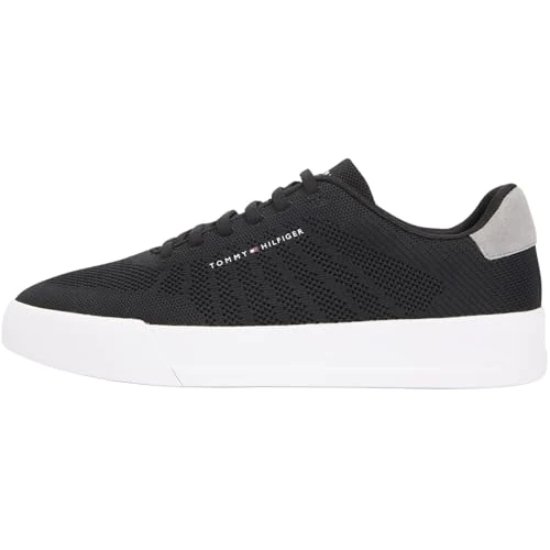 Offerta a tempo: Tommy Hilfiger Uomo Sneakers Court Knit Profilo Basso, Nero (Black), 40 - 57% da 99.90 € a 42.49 €