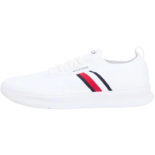 Offre limitée : Tommy Hilfiger FM0FM05756 Baskets Basses en Tricot léger pour Homme, Blanc (Blanc), Pointure 42 de 57.93 € à 57.99 € (-0.10% de remise)