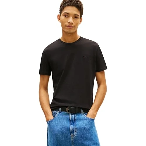 Offerta a tempo: Tommy Jeans Uomo T-Shirt Maniche Corte Confezione da 3 in Cotone, Nero (Black/Black/Black), M - 70% da 79.90 € a 23.98 €